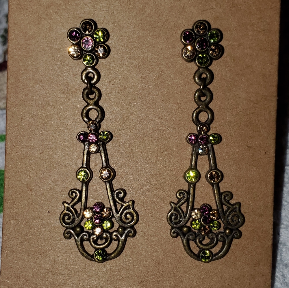 Beautiful Floral Dangle Earrings